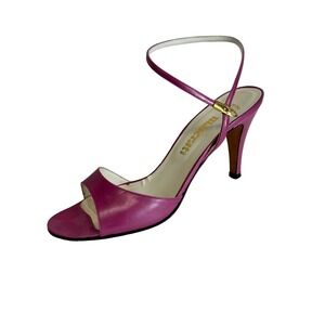 Vtg. Maserati Barbie Metallic Pink Slingback Y2K Strap‎ Shoes Women’s 7.5